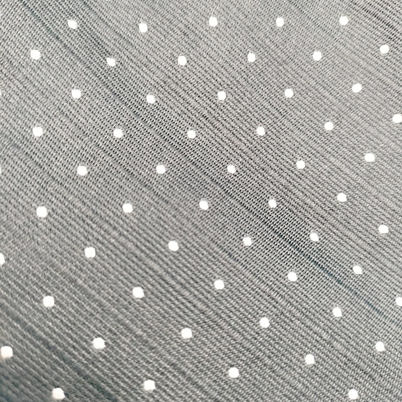 Lauren Ralph Lauren Silk Necktie Tie Textured Black White Dots Hand Finished. T - Picture 5 of 9